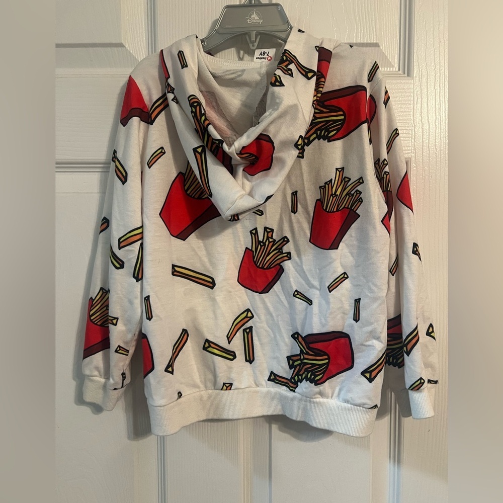 Children’s Hoodie 7-8 French Fry White Fun Fryday - Picture 2 of 5